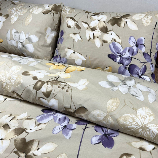 Bedding Set With Floral Print | Bed Linens Set With Lilac Pattern | Festive Home Decor, Housewarming Present.